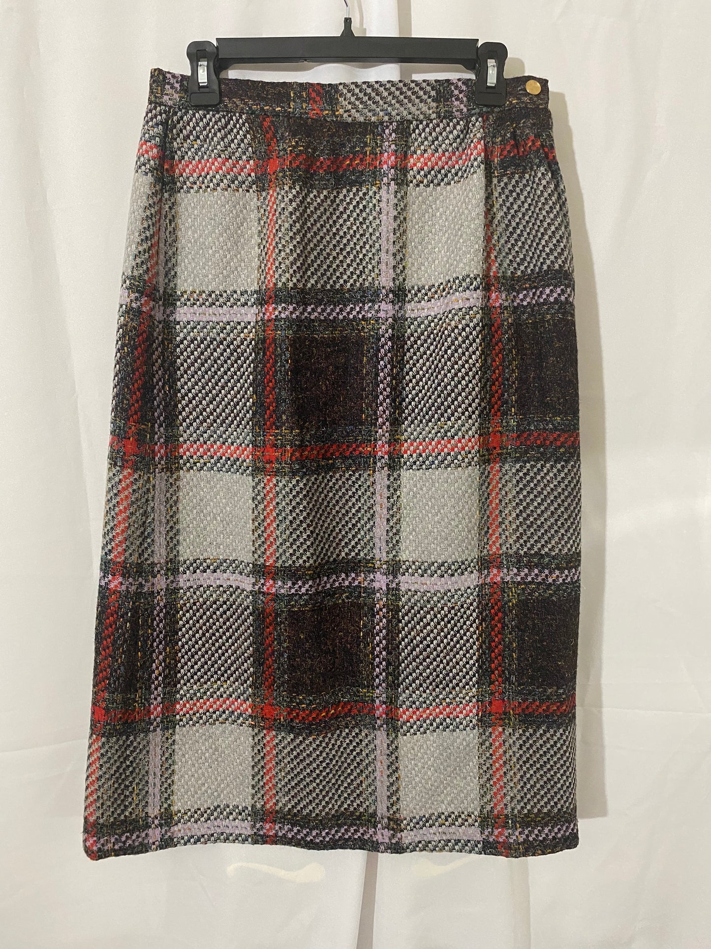 Plaid Multi-Color Lined Skirt