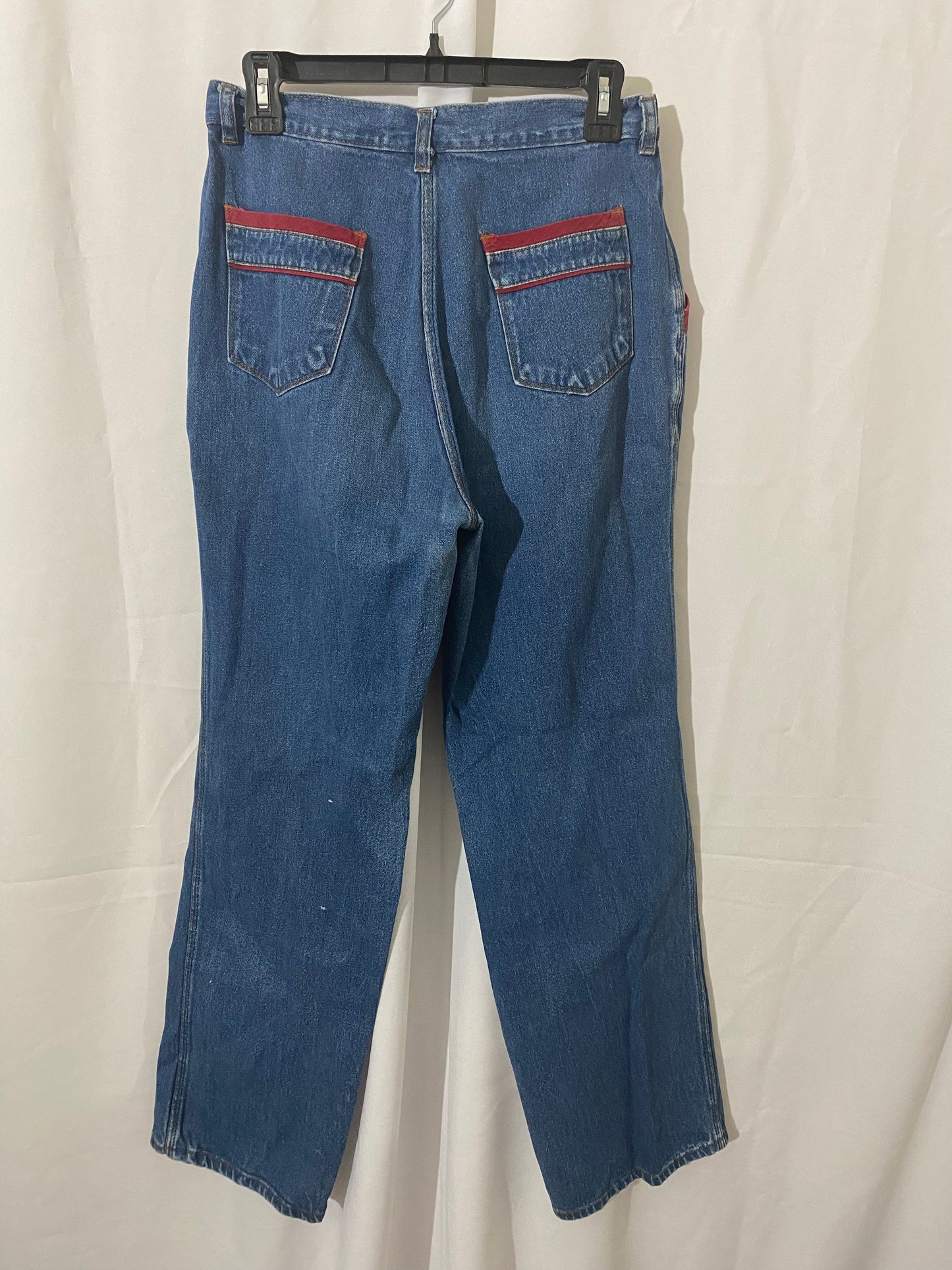Jeans with Maroon Corduroy on Pockets