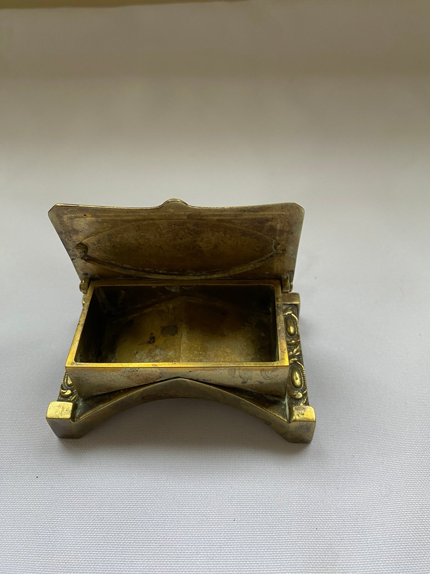 Antique Brass Stamp Box