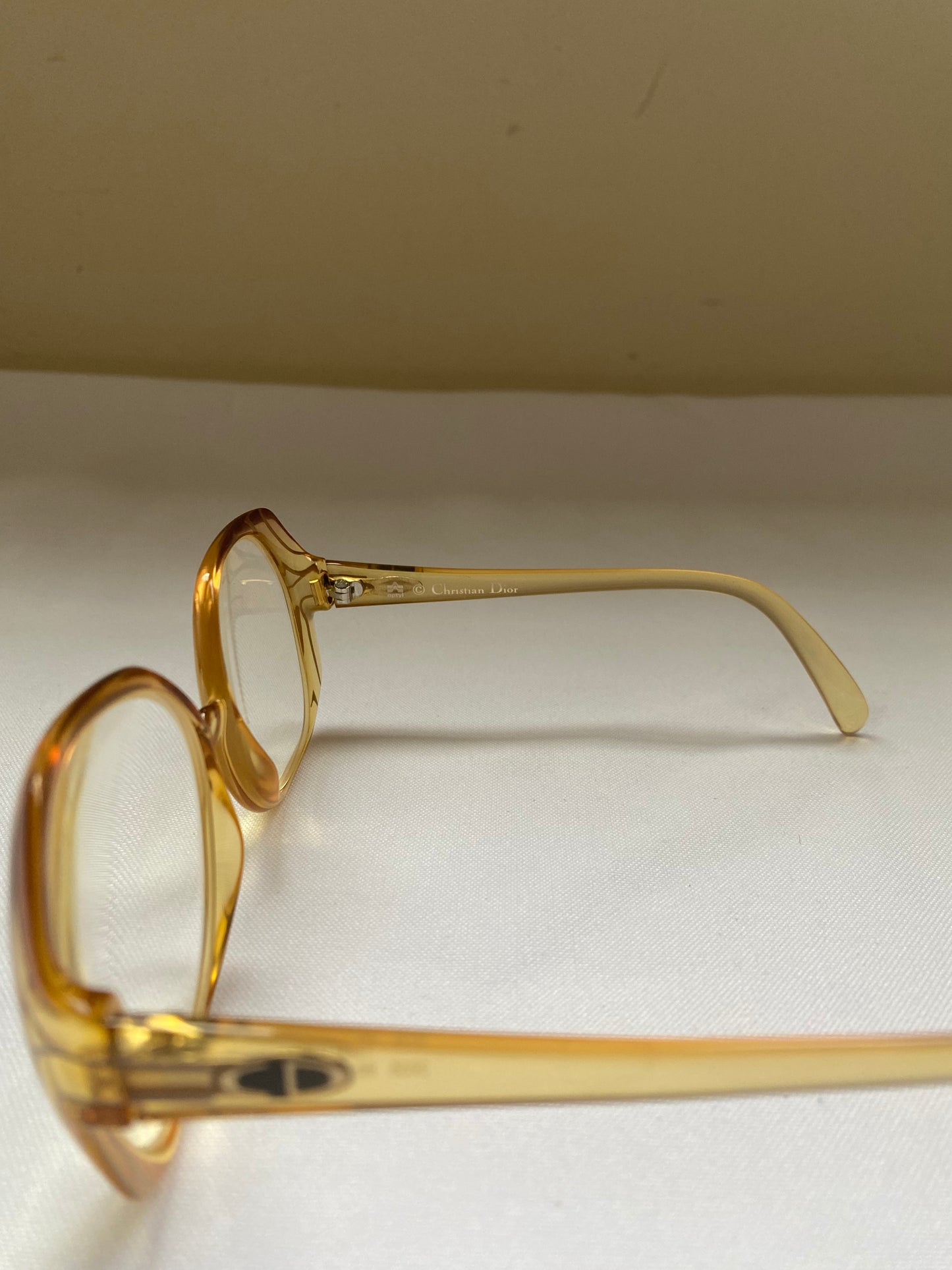 1970s Christain Dior Yellow Glasses