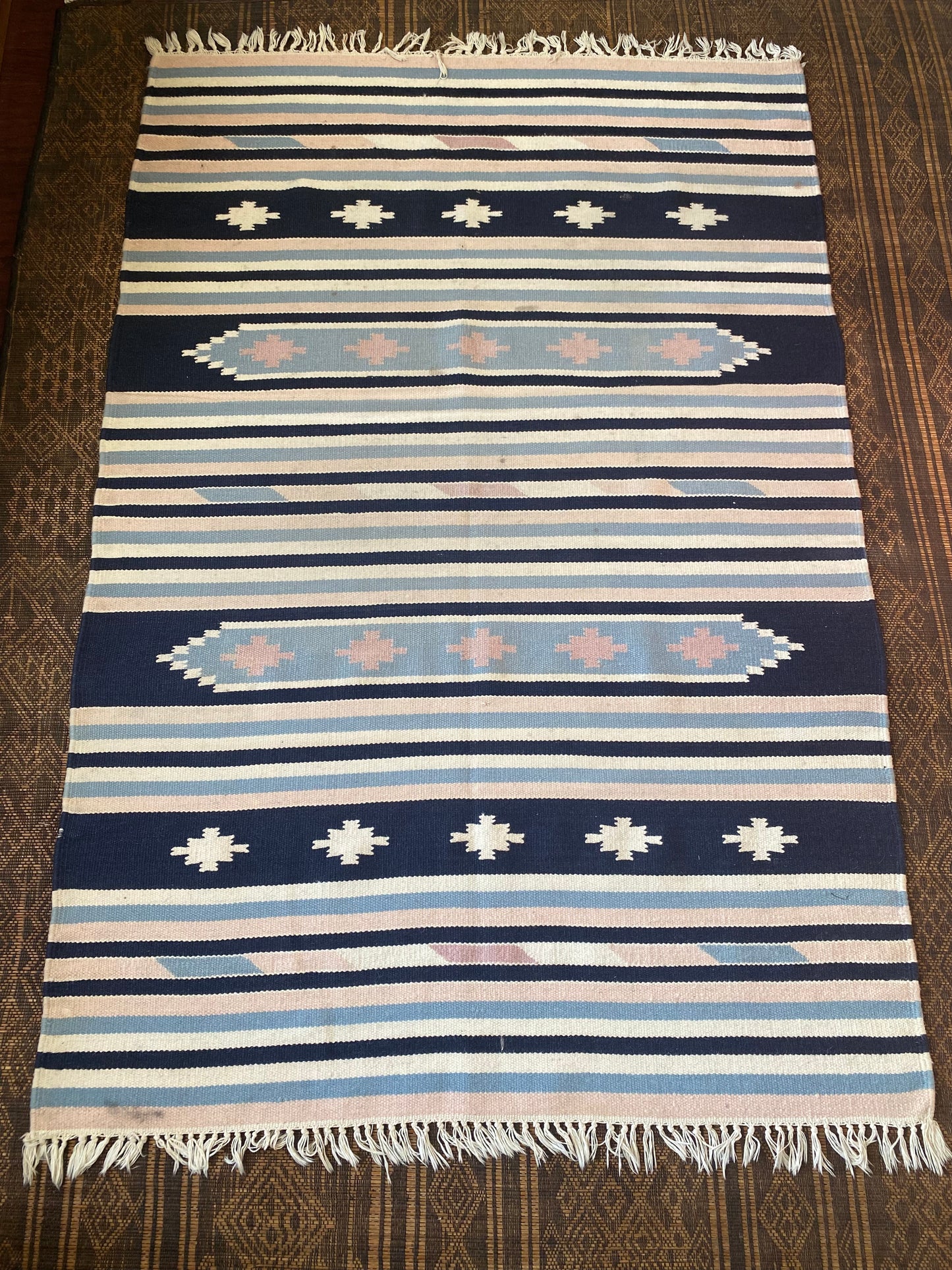 Woven Southwestern Aztec Wool Rug