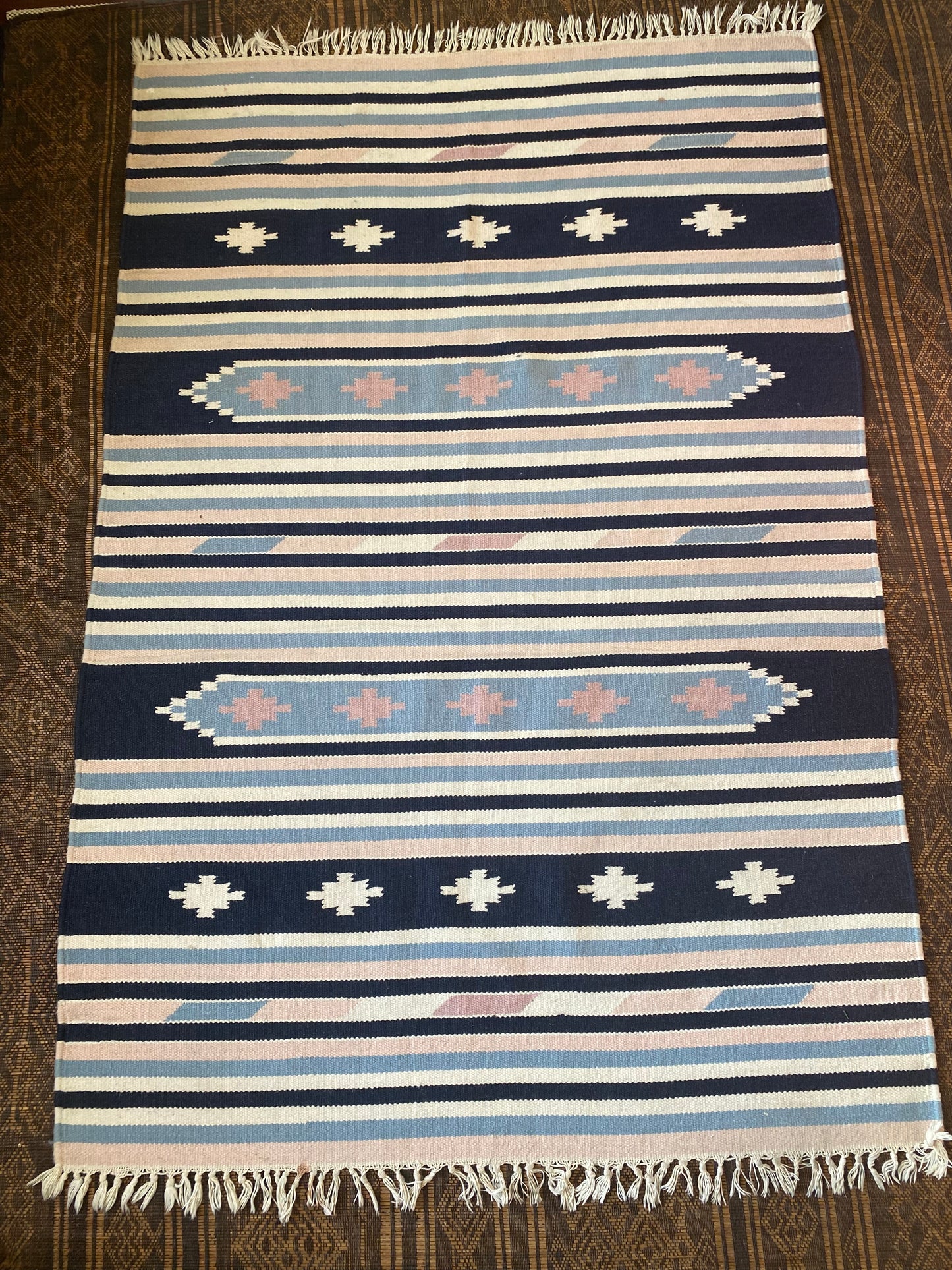 Woven Southwestern Aztec Wool Rug