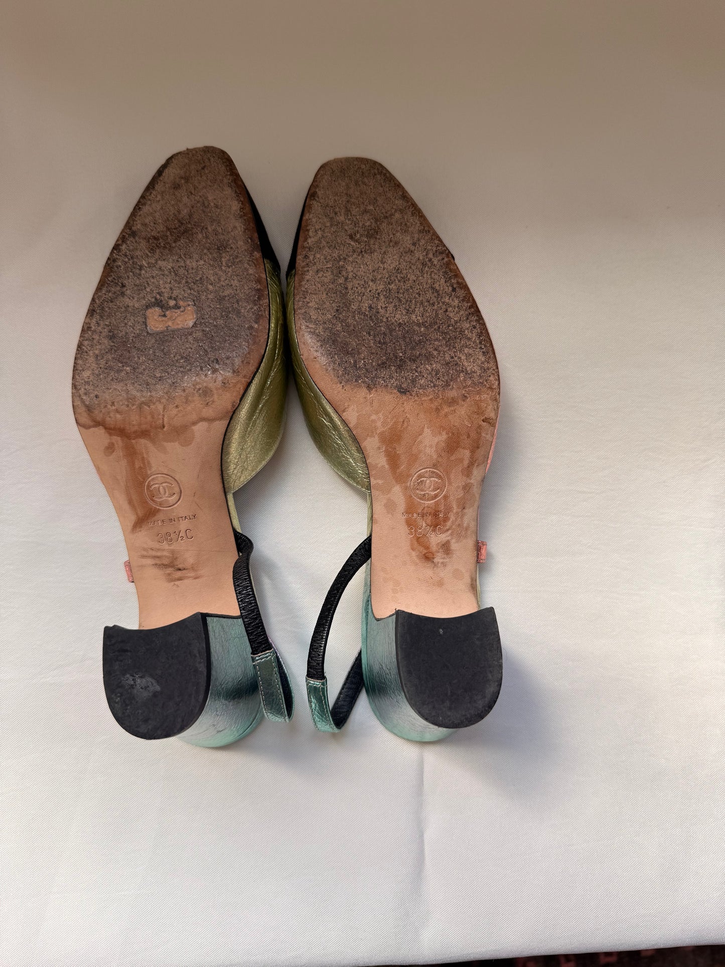 Chanel Multicolor Slingback Heels (38.5)
