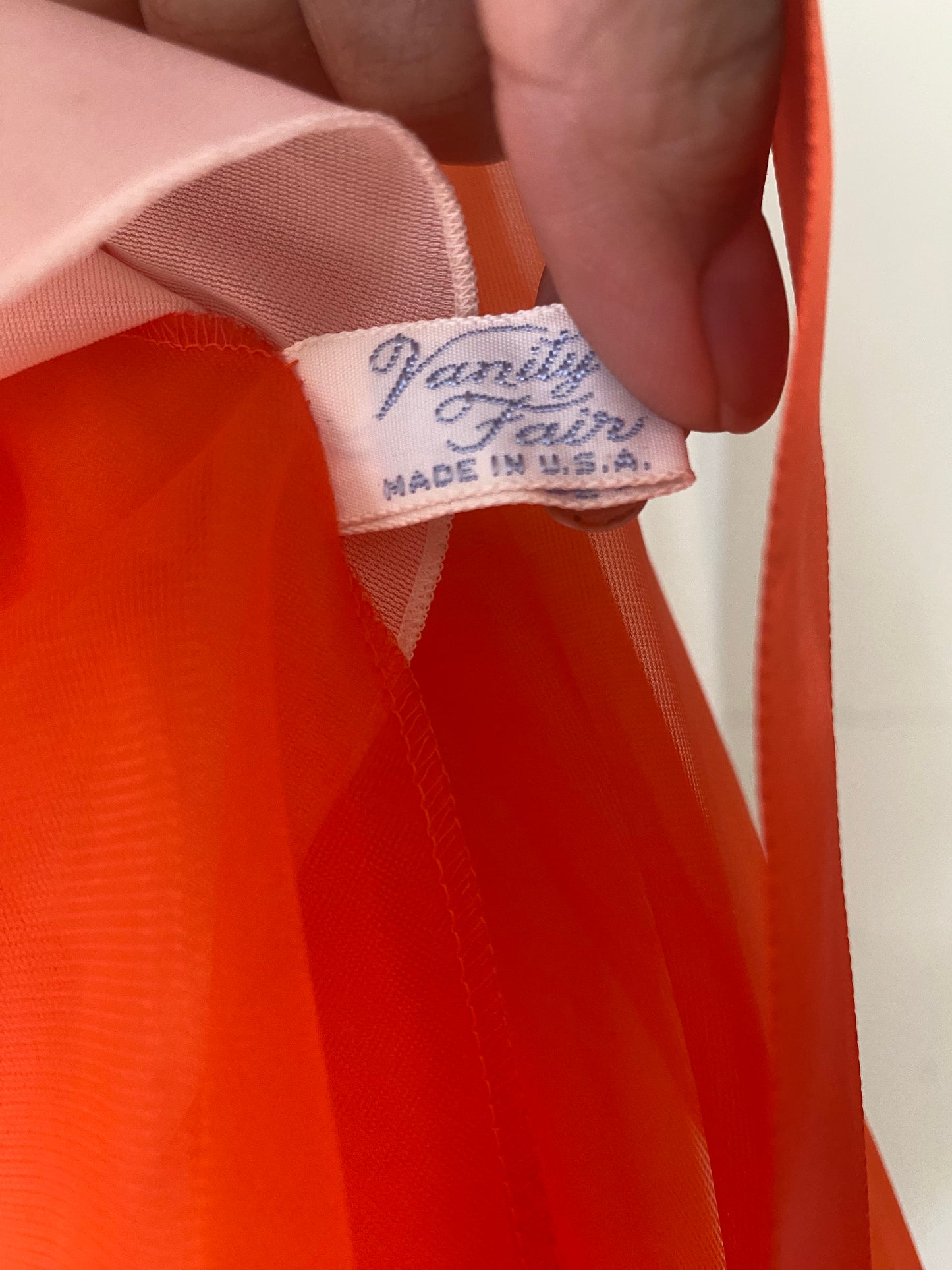 Vintage Vanity Fair Sheer Orange Cape