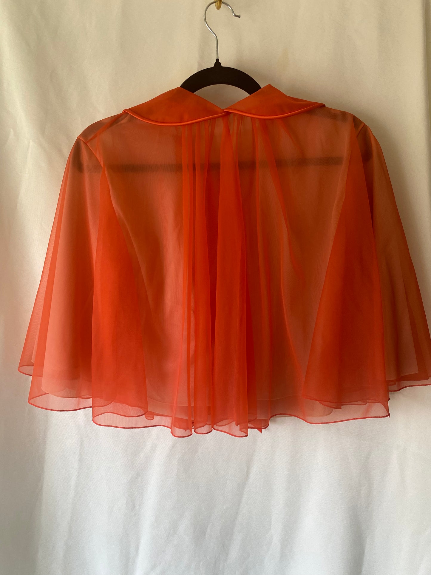 Vintage Vanity Fair Sheer Orange Cape