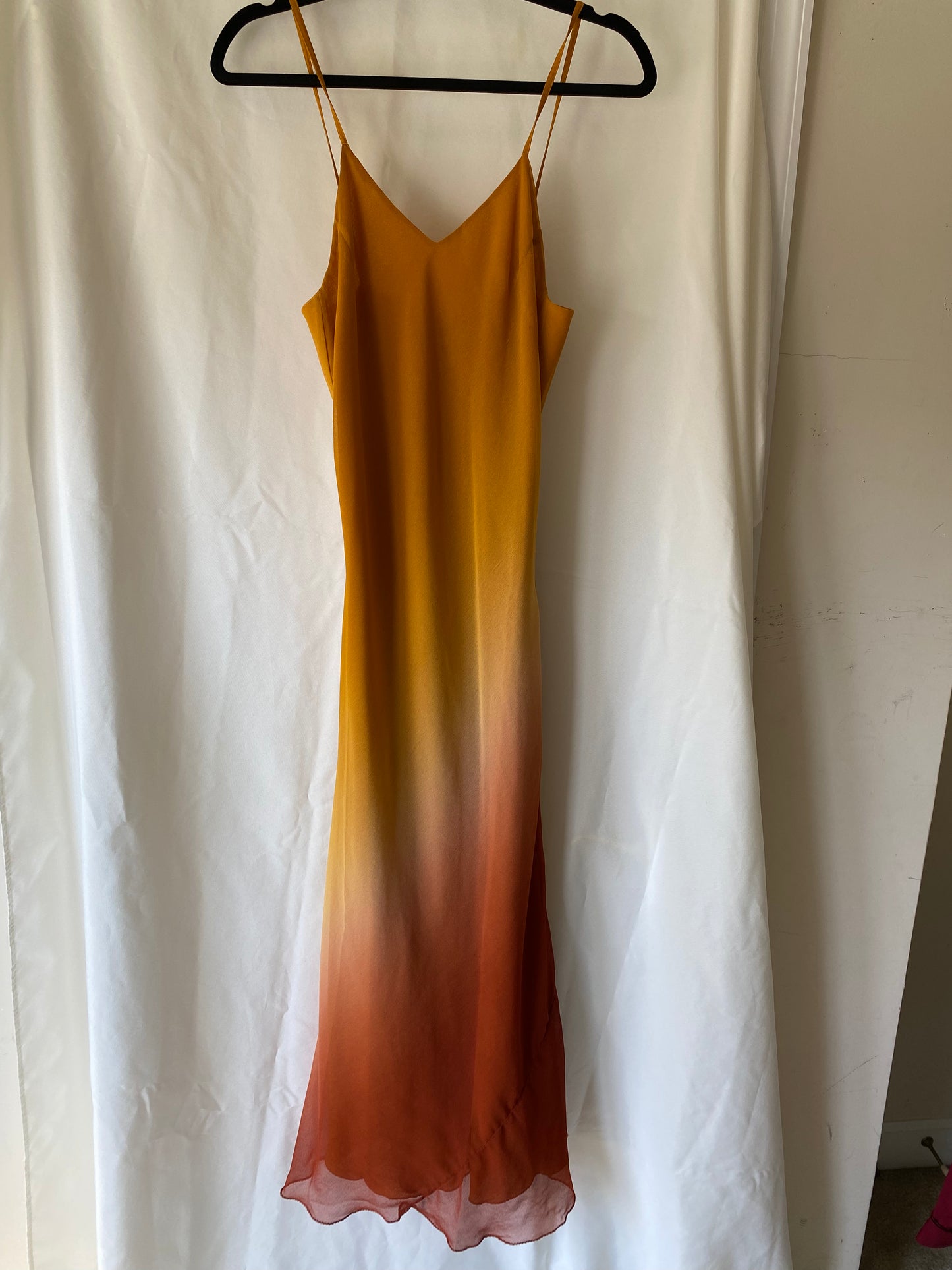 Mustard Maxi Dress with Ombre Effect