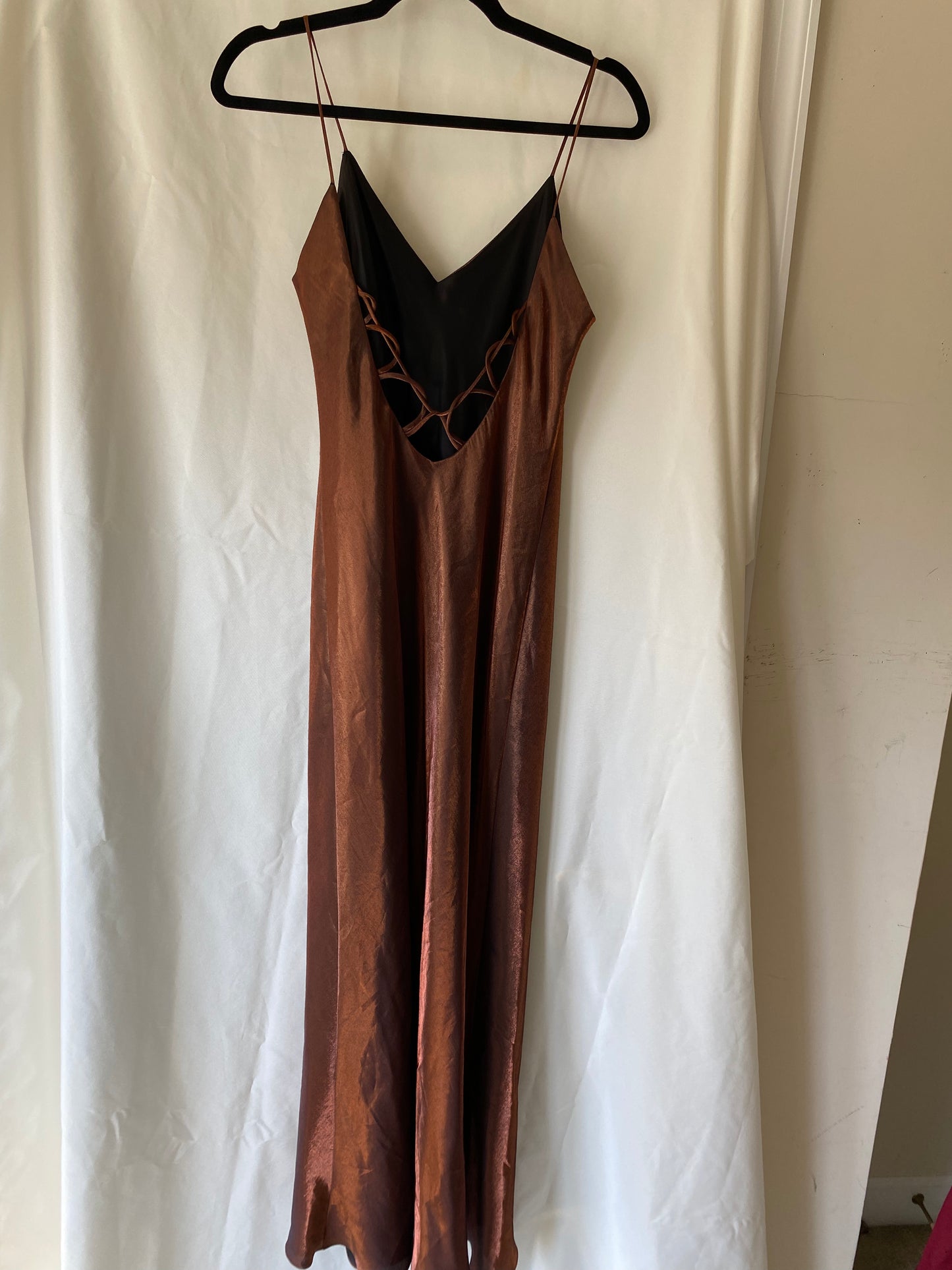 Bronze Metallic Maxi Dress